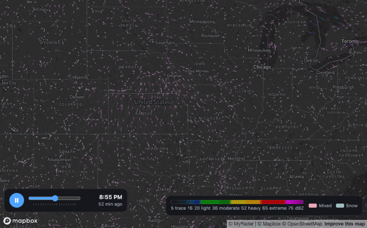 Animated surface wind particles