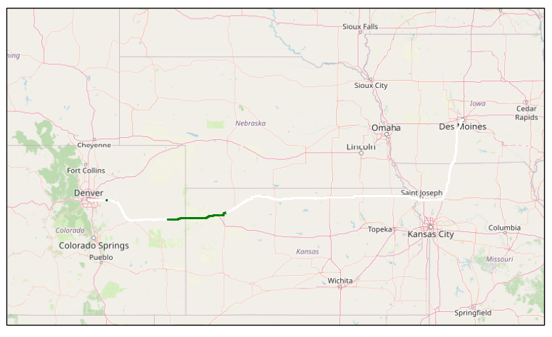 route forecast plot